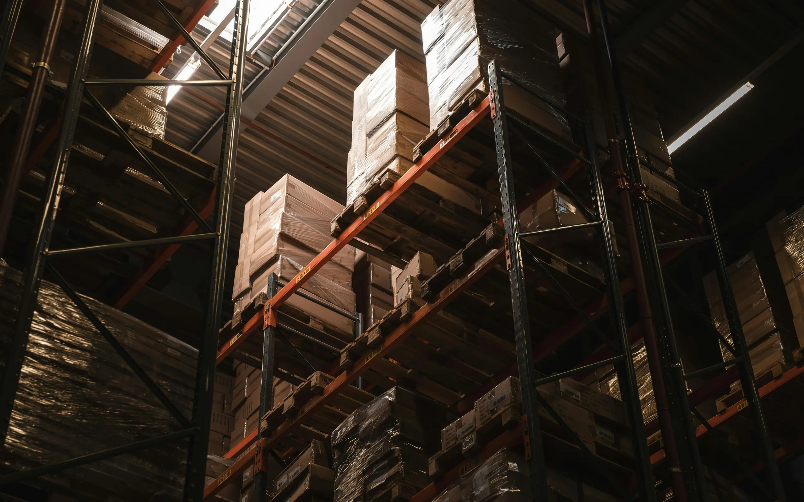 Stocked shelving of bolts, filters, and seals at the RKC parts counter